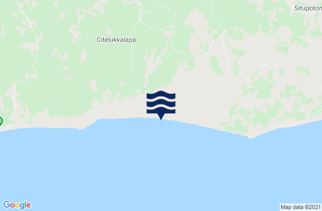 Mappa delle maree di Cikiruh, Indonesia