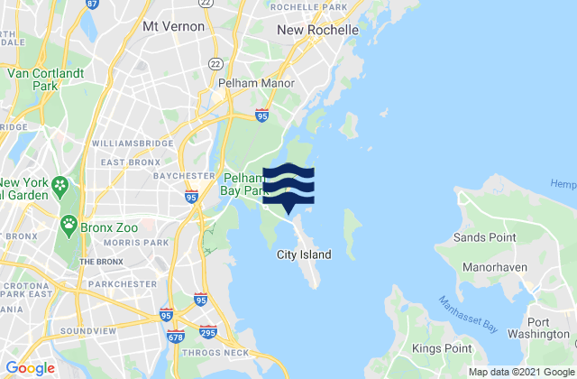 Mappa delle maree di City Island Bridge, United States