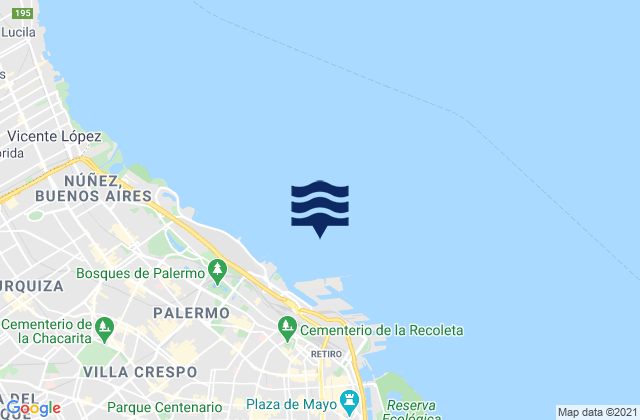 Mappa delle maree di City of Buenos Aires, Argentina