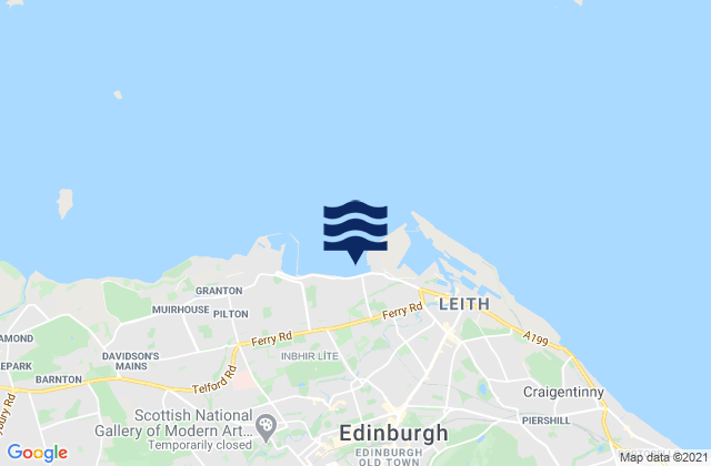 Mappa delle maree di City of Edinburgh, United Kingdom