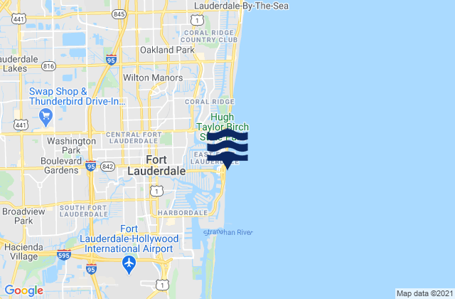 Mappa delle maree di City of Fort Lauderdale Las Olas Marina, United States