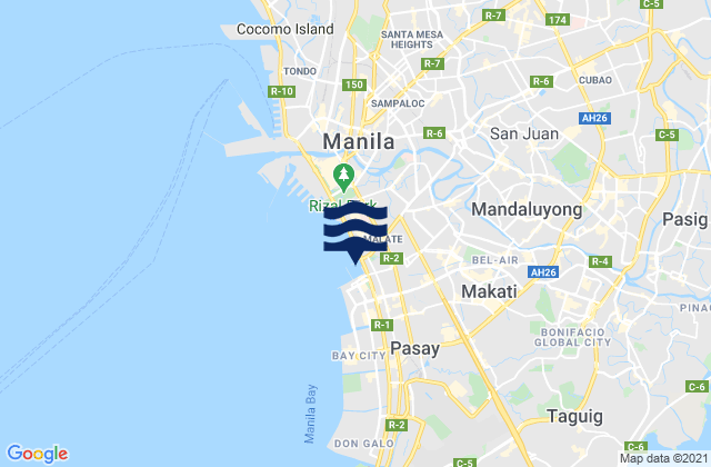 Mappa delle maree di City of Mandaluyong, Philippines