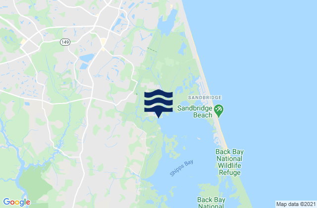 Mappa delle maree di City of Virginia Beach, United States