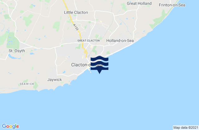 Mappa delle maree di Clacton-On-Sea, United Kingdom