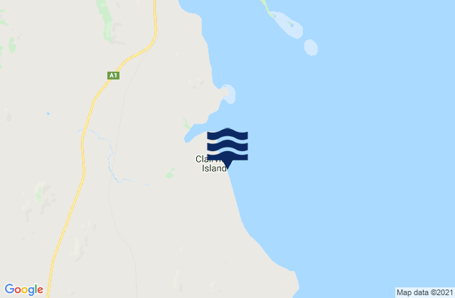 Mappa delle maree di Clairview Island, Australia