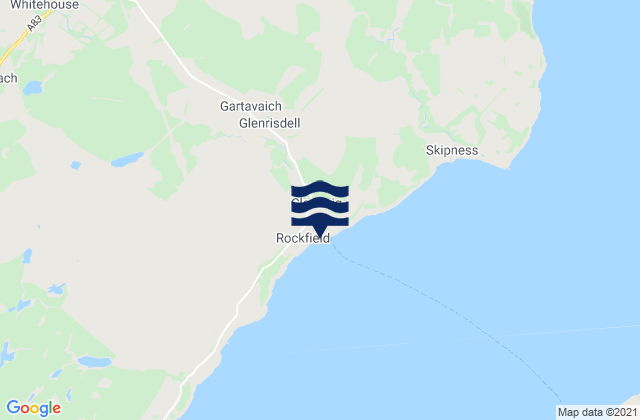 Mappa delle maree di Claonaig Beach, United Kingdom