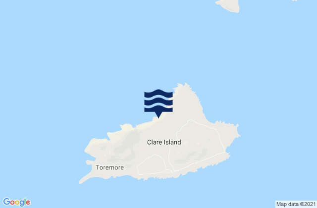 Mappa delle maree di Clare Island, Ireland
