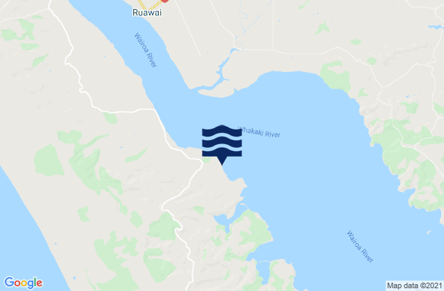 Mappa delle maree di Clarks Bay, New Zealand
