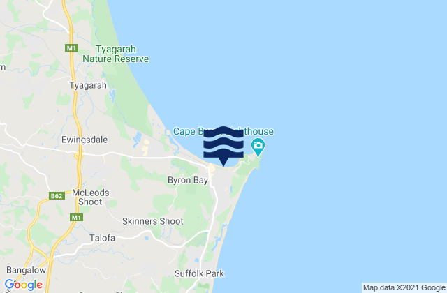 Mappa delle maree di Clarks Beach, Australia