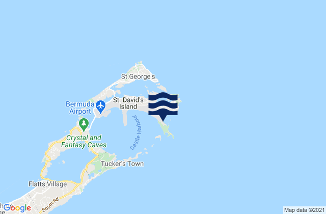 Mappa delle maree di Clearwater Beach, Bermuda