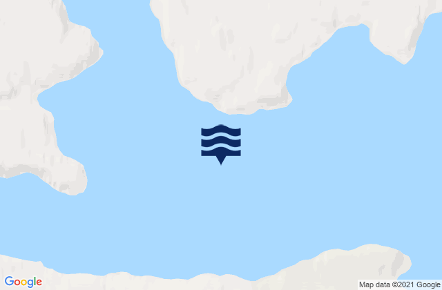 Mappa delle maree di Clearwater Fiord, Canada