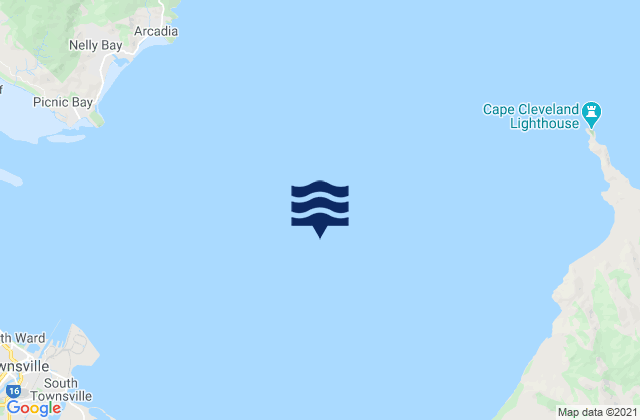 Mappa delle maree di Cleveland Bay, Australia