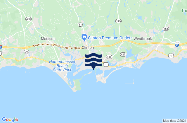 Mappa delle maree di Clinton Town Beach, United States