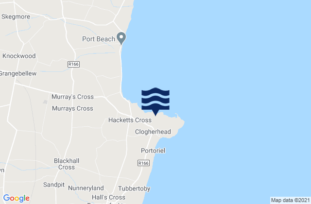 Mappa delle maree di Clogherhead, Ireland