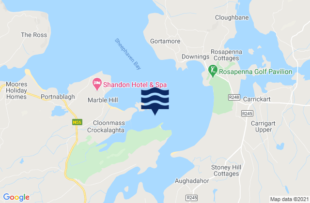 Mappa delle maree di Clonmass Bay, Ireland
