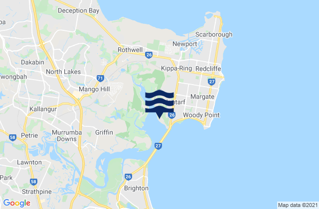 Mappa delle maree di Clontarf, Australia