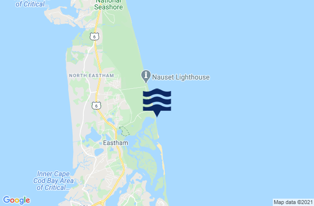 Mappa delle maree di Coast Guard Beach Cape Cod National Seashore Eastham, United States