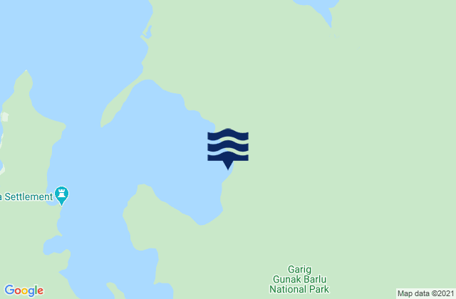 Mappa delle maree di Cobourg Peninsula, Australia
