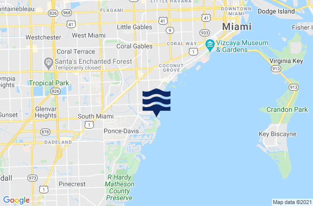 Mappa delle maree di Cocoplum Yacht Club Marina, United States