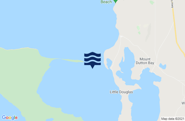 Mappa delle maree di Coffin Bay, Australia