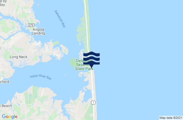 Mappa delle maree di Coin Beach, United States
