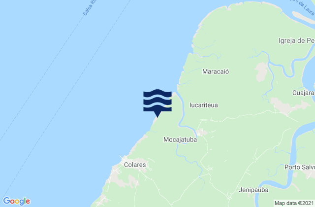 Mappa delle maree di Colares, Brazil