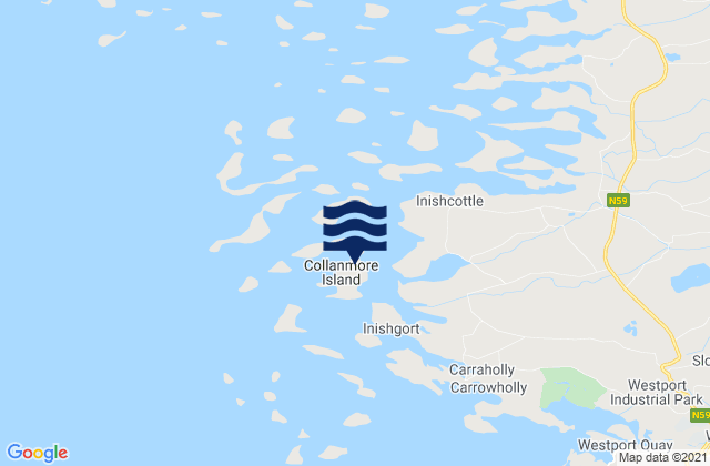Mappa delle maree di Collan More, Ireland