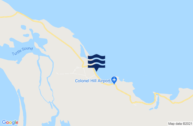 Mappa delle maree di Colonel Hill, Bahamas