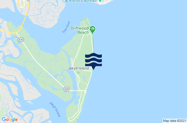 Mappa delle maree di Comfort Inn/Jekyll Island, United States