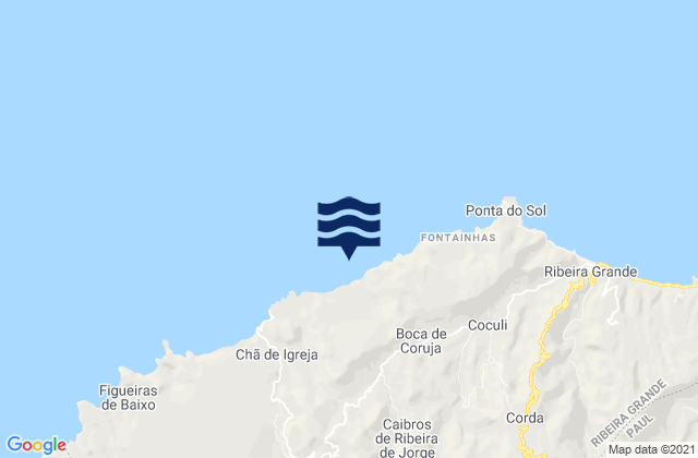 Mappa delle maree di Concelho da Ribeira Grande, Cabo Verde