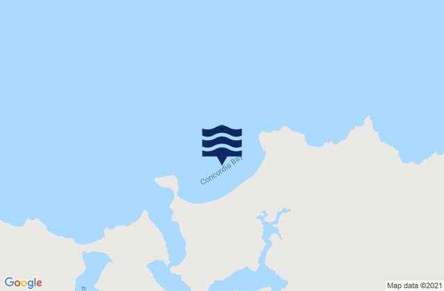 Mappa delle maree di Concirdia Bay, Argentina