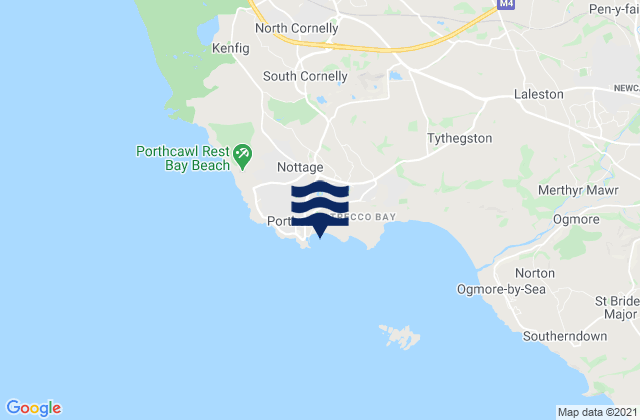 Mappa delle maree di Coney Beach, United Kingdom