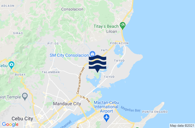 Mappa delle maree di Consolacion, Philippines
