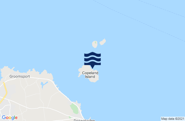 Mappa delle maree di Copeland Island, United Kingdom