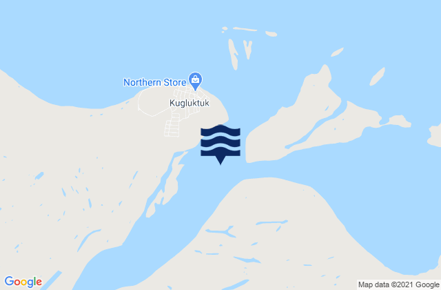 Mappa delle maree di Coppermine, Canada