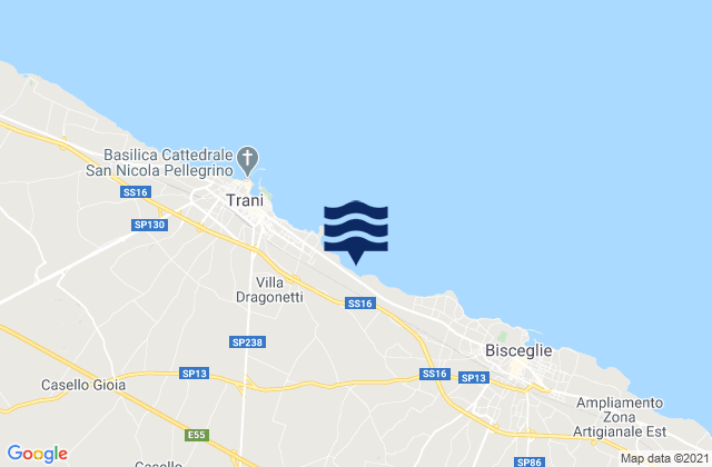 Mappa delle maree di Corato, Italy