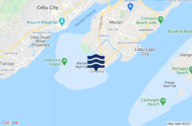 Mappa delle maree di Cordova, Philippines
