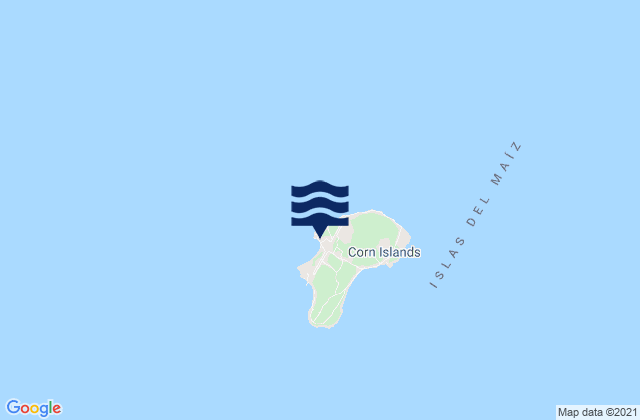 Mappa delle maree di Corn Island, Nicaragua