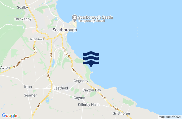 Mappa delle maree di Cornelian Bay, United Kingdom