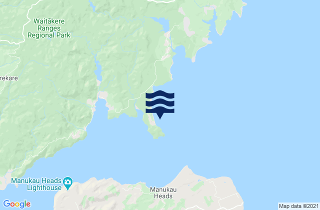 Mappa delle maree di Cornwallis, New Zealand