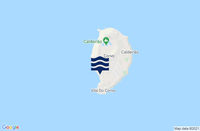 Mappa delle maree di Corvo, Portugal