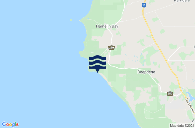 Mappa delle maree di Cosy Corner, Australia