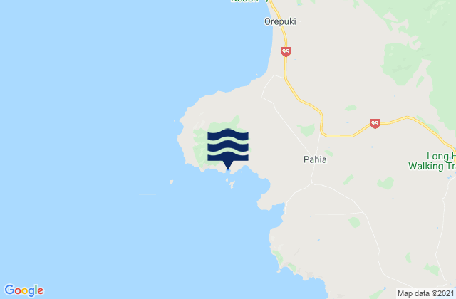 Mappa delle maree di Cosy Nook, New Zealand