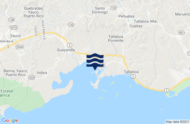 Mappa delle maree di Coto Barrio, Puerto Rico