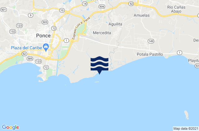 Mappa delle maree di Coto Laurel Barrio, Puerto Rico