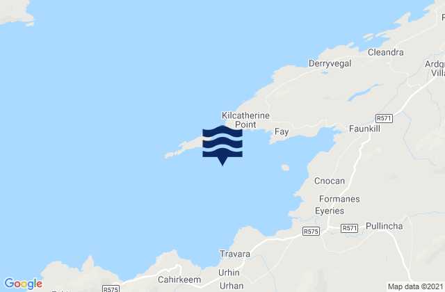 Mappa delle maree di Coulagh Bay, Ireland