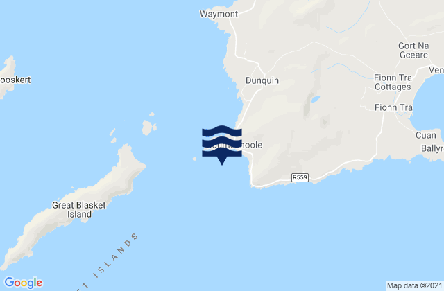 Mappa delle maree di Coumeenoole Bay, Ireland