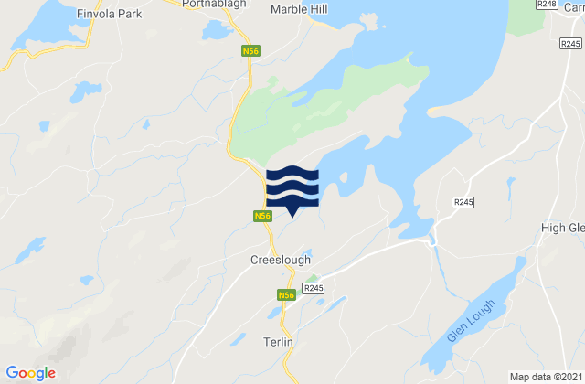 Mappa delle maree di County Donegal, Ireland
