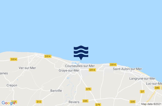 Mappa delle maree di Courseulles-sur-Mer, France