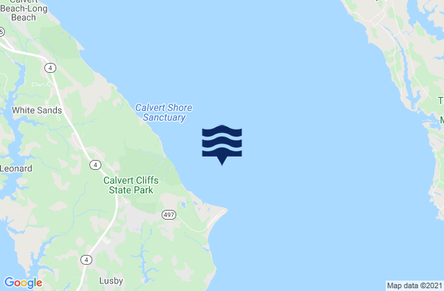 Mappa delle maree di Cove Point 1.0 n.mi. N of, United States